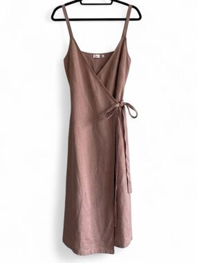 Wilfred ARITZIA Astere Mauve Wrap Midi Dress